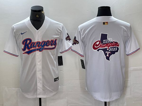 Men Texas Rangers Blank White Game Nike 2024 MLB Jersey style 2